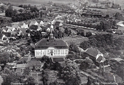 Historische Fliegeraufnahme der Burginsel von 1925 